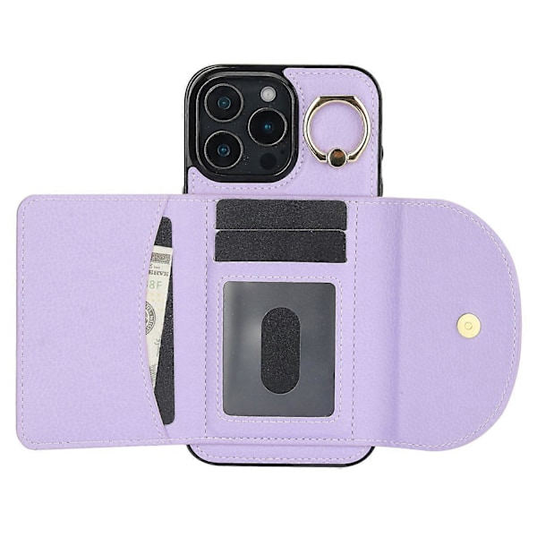 Fodral för iPhone 16 Pro Max RFID-skydd Plånboksställ Läder+TPU Telefonfodral