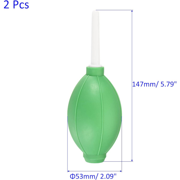 2-pak støvbold luftblæser - udstyrsrensning gummi fjerner støv og overfører væske, påføres computer/kameralinse/planter (5,79 x 2,09 tommer, grøn)