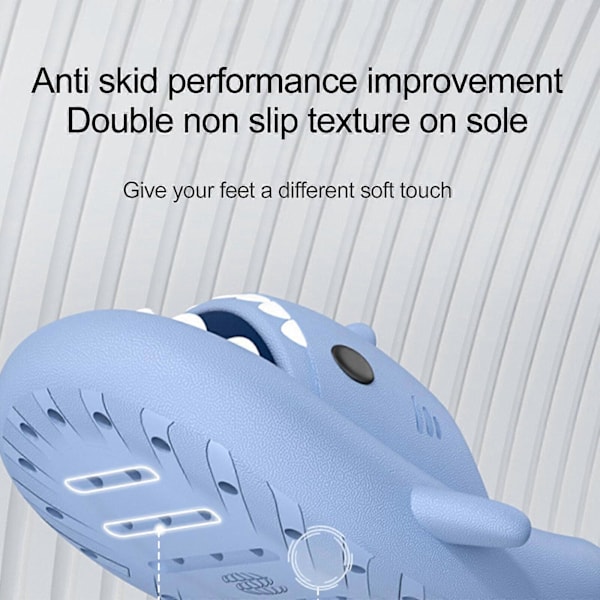 Haj Slides Barn Vuxen Kvinnor Män Hajtofflor - Cloud Shark Slide Strand Sandaler Unisex Kudde Hustomte, 100% Nya dark grey 40-41