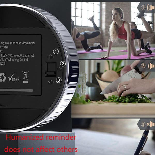 Digital Kökstimer med Stor LED-Display Volymjusterbar Nedräkningsklocka