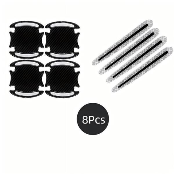 Beskyttelsesfilmer - ALLONSCD - Pakke med 8 - 3D Karbonfiber - Refleksstriper - Hvit