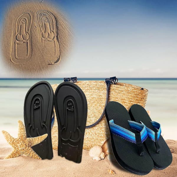 Dolda Flipflops, Dolda Penn-Flipflops Roligt Tryck Flipflops för Kvinnor Män, Strandflipflops Som Lämnar Tryck Design 37