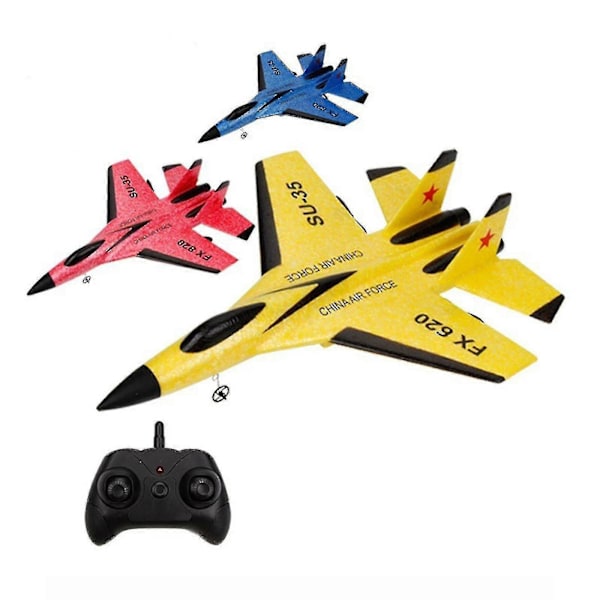 Su 35 RC Flygplan Fjärrkontroll Flygplanskontroller Su-35 Jaktplansmodell Barn Red