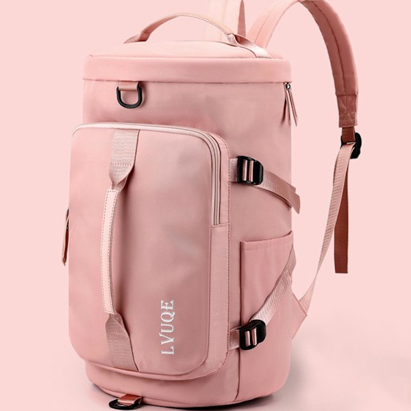 Gymtaske til Kvinder Sportstaske Rejsetaske Weekender Overnight Taske med Skoafdeling Light Pink