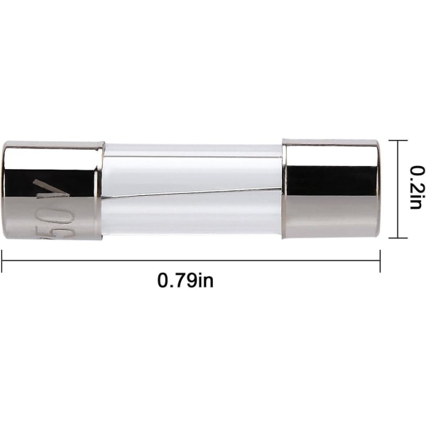 10 Stk F5al Fast-blow Sikring 5a 250v Glas Sikringer 5 X 20 Mm (5amp) (f5a) (f5a)