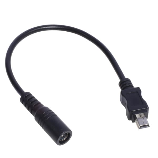 DC 5.5x2.1 hunn til Mini USB hann kabel 5521 strømuttak DC strømkobling - 5.5x2.1 adapter Mini USB konverter