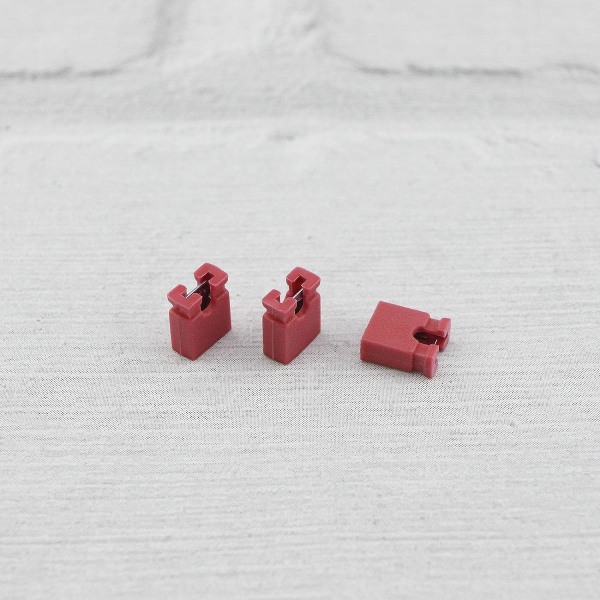 200 stk 2-terminal åpen topp jumper cap 2,54 mm standard datamaskin jumper caps mini jumper cap kontakt tilbehør for harddisker kretskort rød