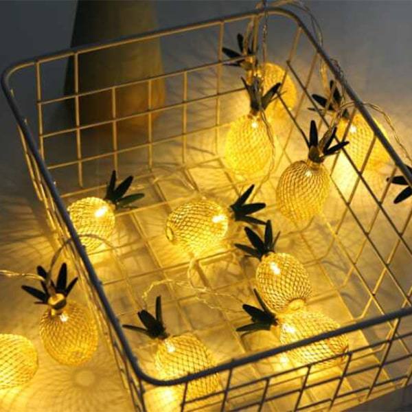 LED Ananas Formet Lysstreng Batteridrevet Feelygter