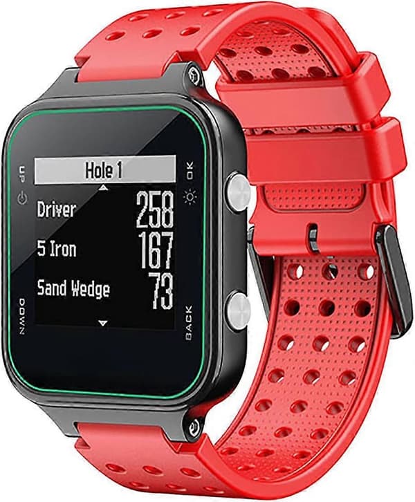 Erstatningsarmbånd i silikon for Garmin Approach S20 med verktøysett red