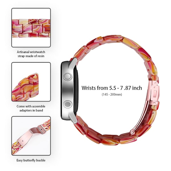 Udskiftningsrem til Garmin Vivoactive 4 - 22mm Vandafvisende Resin Urrem Red Style R Garmin Vivoactive 4