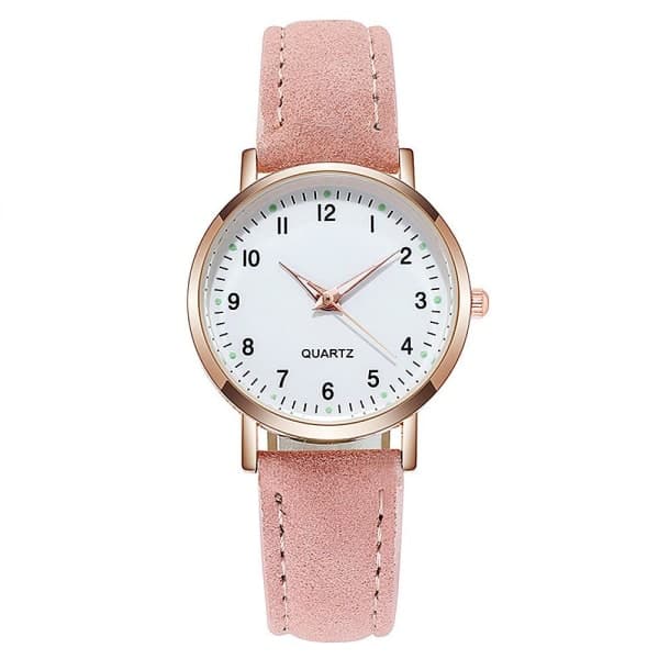 Kvinne klokke Easy Dot Hvit / Gull - Flere farger Artificial leather