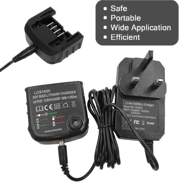 Li-ion batterilader for Black & Decker 18v Li-ion batteri LCS1620 lader
