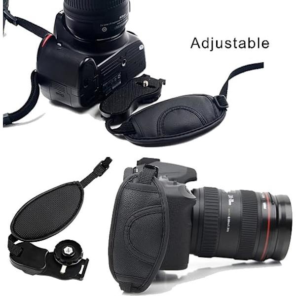 2 kpl kameran käsihihnoja Säädettävä pehmustettu kameran rannehihnat Yleiskamerarannekkeet kaikille DSLR- ja useimmille kameroille