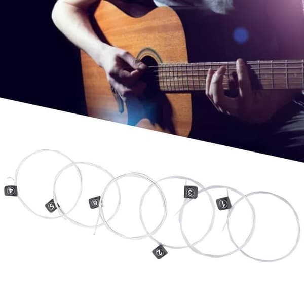 Klassiske Gitarstrenger - Sølv Nylon - 3 Sett - Høy Kvalitet - Holdbare