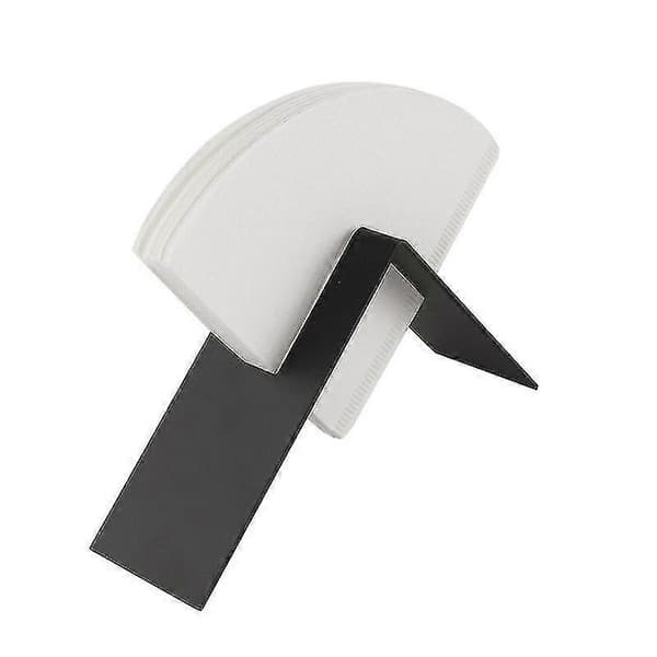 Kaffefilterpapirholder, kaffepapirbeholder i rustfritt stål (sølv) black