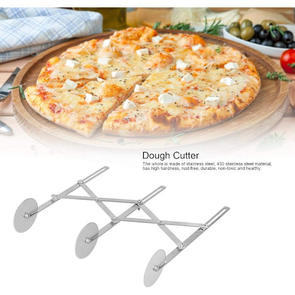 Pizzaskärare, Multi Wheel Rostfritt Stål Pizzaskärare Deg Bakverk Brödskärningsverktyg Köksbakningsverktyg (3 Hjul)