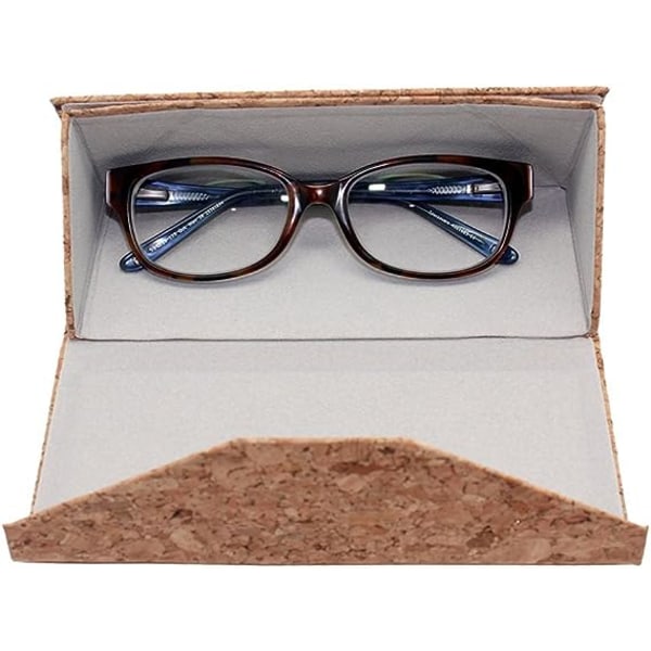 MILJØvennlig naturlig kork solbrilleboks Sammenleggbar trekantet solbrilleetui Brilleholdereske Smykkeskrin