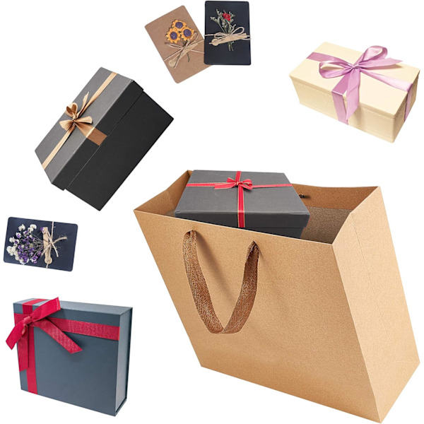 Lahjakassi - Lahjapaperi - 10 kpl - 32*28*11.5 cm - Lahjakassi - Kassi - Paperi - Jouluun, syntymäpäiville, juhliin - Paperikassi