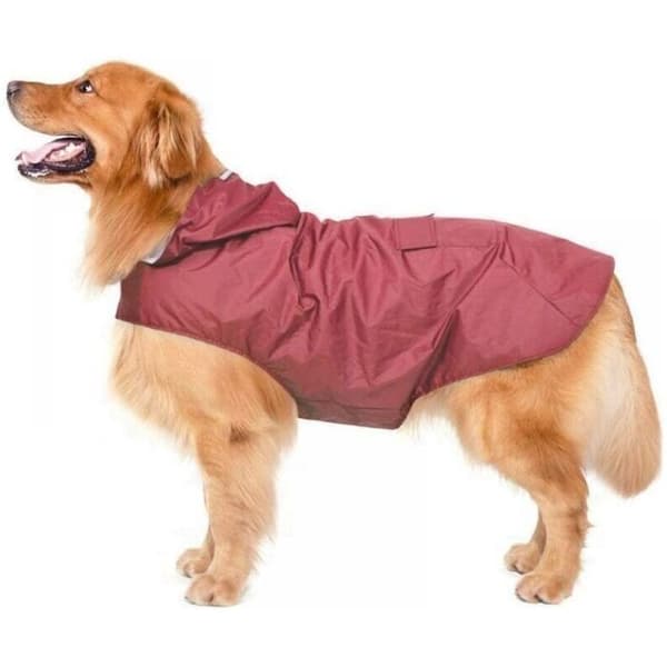 Vanntett hundejakke, ultralett og pustende fôr, hundejakke, refleksstriper