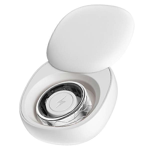 17.4mm~21.5mm Smart Ring med sprickdesign, multifunktionell hälsoövervakning och laddningsfodral Size 11 Silver
