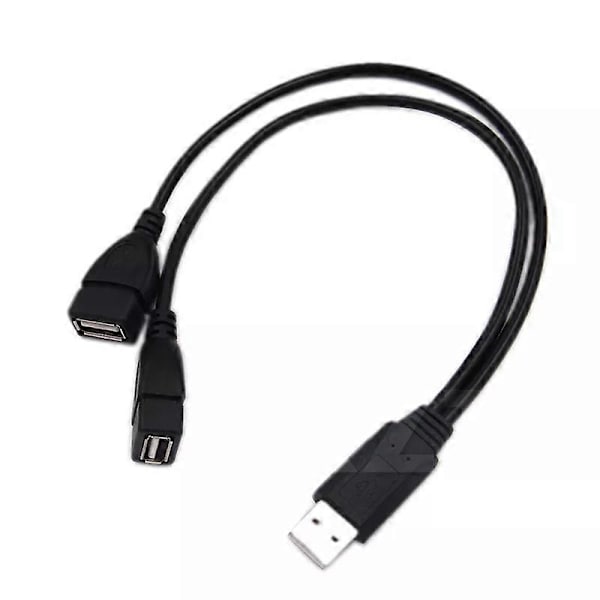 2 Port USB2.0 Hub USB 2.0 Uros-uros Liitäntä 2 Kaksois USB Naarasliitäntä Jakaja Hub Virtajohto Adapteri PC:lle Puhelimelle Kannettavalle Tietokoneelle Kaapeli