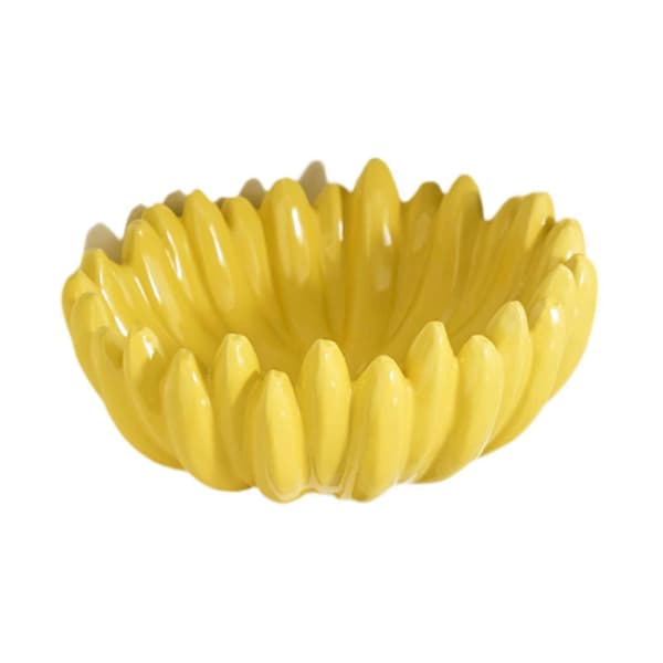 Keramisk fruktskål Moderne bananformet skål for skrivebord soverom stue