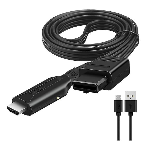 Hd N64/gamecube/snes till HDMI-omvandlare - Plug And Play 1080p Hd Link - Wiistar Hd-kompatibel (FMY) Svart