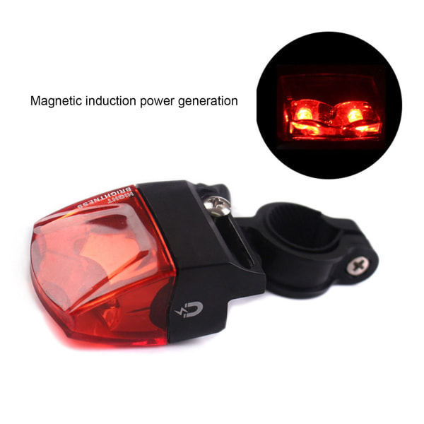 Magnetisk induktionskraftgenerering cykel baglygte MTB landevejscykel baglygte