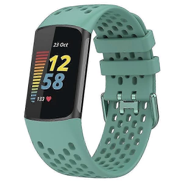Udskiftningsarmbånd til Fitbit Charge 6/Charge 5, åndbar silikone rem til smartwatch Multicolor Style J