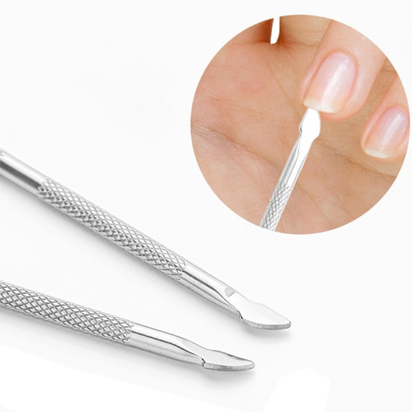 Dubbelsidig nagelskrapa och nagelbandsrengörare