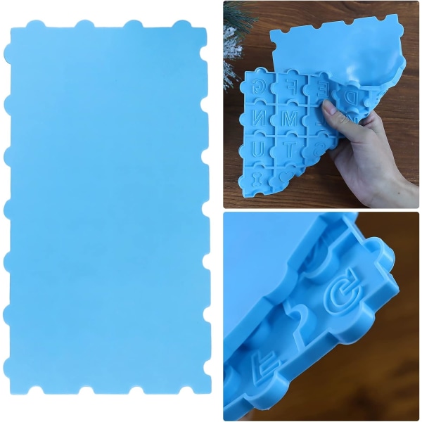 Pusselbokstäver Alfabetet Hartsform 26 Bokstäver Silikon Epoxy Gjutformar Kristall Smycken Hänge Gör Gjutform för Hem Bröllop Baby Shower Födelsedag