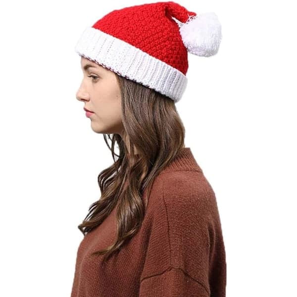 Unisex Julehat Vintervarm Strikket Julemandshat