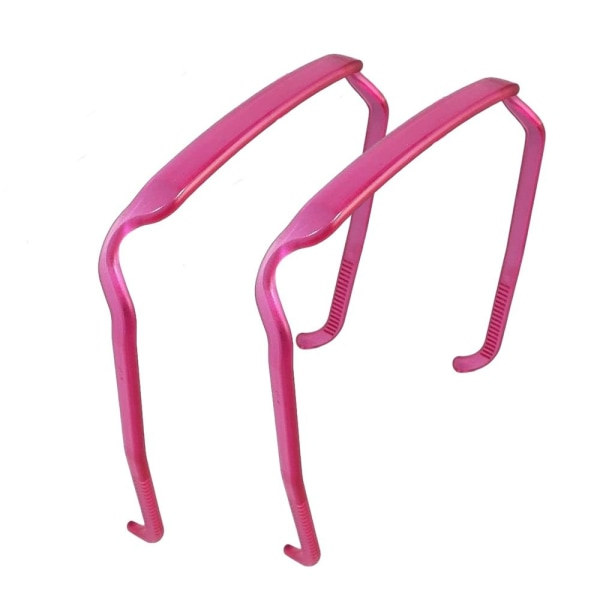 2PCS Osynlig hårrosett Tjock lockig hårrosett Pink