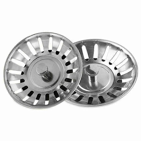 Stål Udskiftnings Køkkenvask Afløbsprop Spildsi 80mm