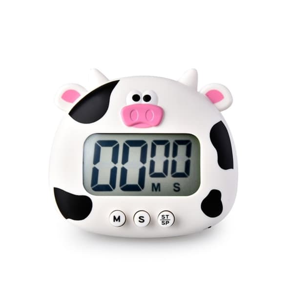 Söt Cartoon Djur Nedräkningstimer Groda Ko Digital Kök Timer med Osynlig Ställ för Matlagning Baka Timer Kök