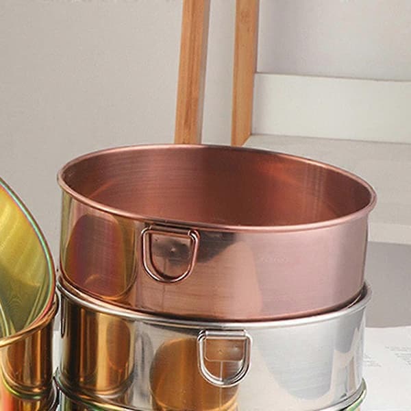 Mel sikt for baking, profesjonell rund mel sikt i rustfritt stål med finmasket sil for baking, siling, pudring av te og juice