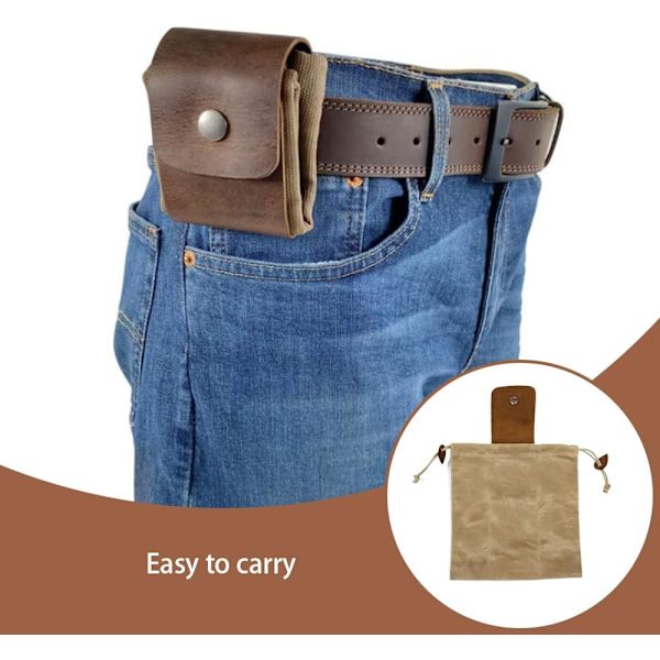 Vattentät Dump Pouch, Läderbältesväska, Gadget Midjeväska för Utomhuscamping Bergsklättring Fiske