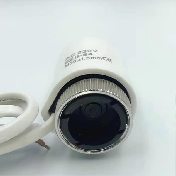 Elektriskt ställdon elektrotermisk ventilgrenrör öppna stänga golvvärmedelar-sy White Open