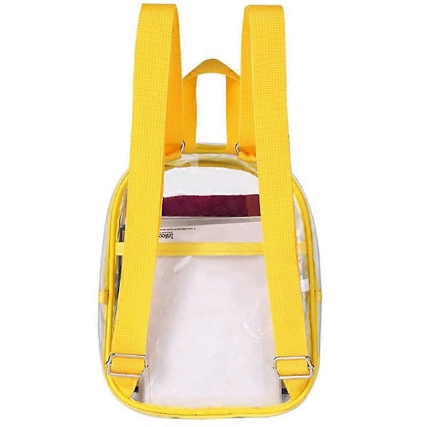 Kirkas Mini Reppu, Stadionhyväksytty, Vedenpitävä Läpinäkyvä Reppu Työhön, Turvallisuuteen, Matkustamiseen, Konsertteihin ja Urheilutapahtumiin YELLOW