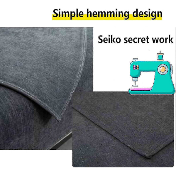 Skridsikker Vintage Sofa Beskyttelsesdækken - Sofa Beskyttelsesbetræk Dark Grey 70x150cm