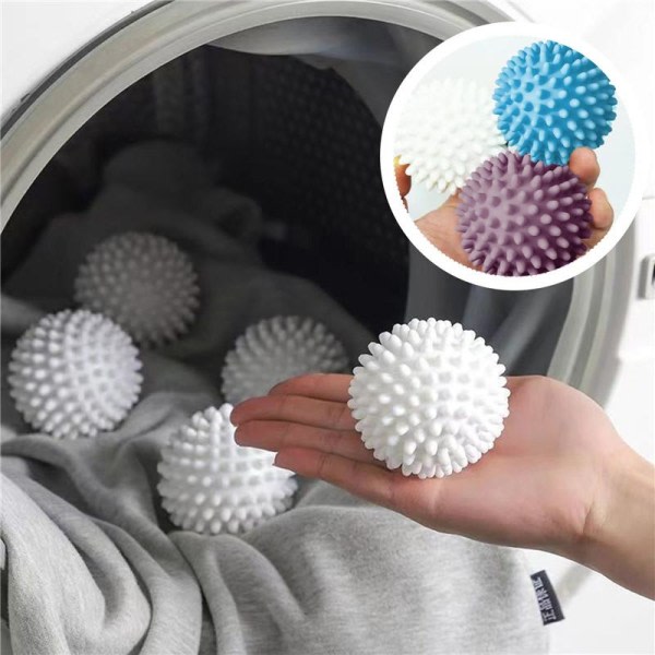 2-pack torkbollar torktumlare återanvändbara tvättmaskinbollar flerfärgade en storlek