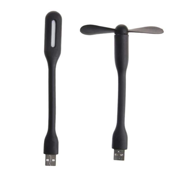 USB-vifte Fleksibel Bærbar Minivifte USB 5V Vifte med USB LED Lyspærer For Powerbank Bærbar Datamaskin Sommer Gadgets
