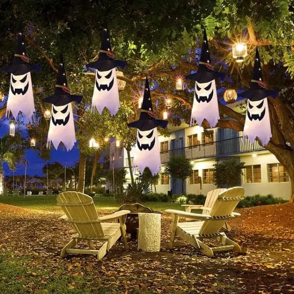 stk Halloween LED Blinkende Lys Hængende Spøgelse