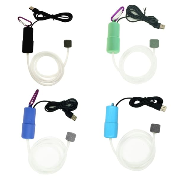 Fisk til tank oxygen luft pumpe hydroponisk oxygen kompressor aerator med luftsten og silikoneslange ultra stille energi