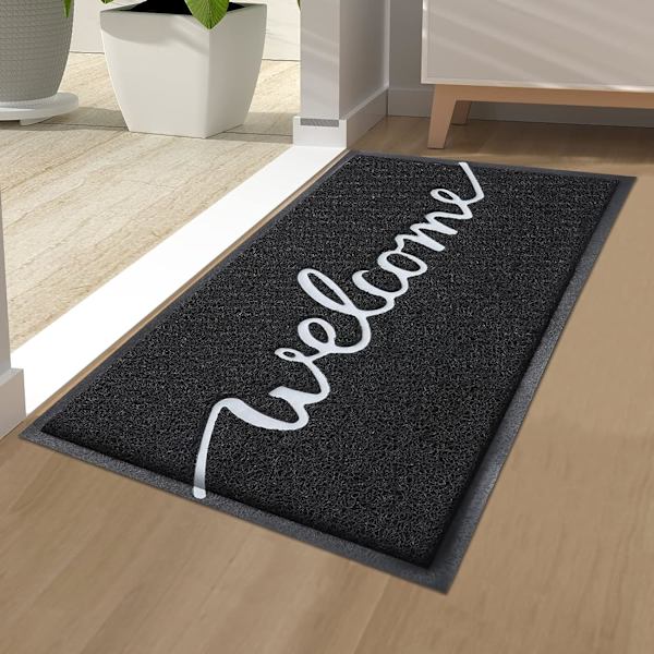 Kotioven matto, likaa keräävä ovi matto liukumaton matala profiili kestävä ovi matto ulko-, sisä-, sisäänkäynti-, patio-, etu- ja takaovelle — (40 x 60 cm)