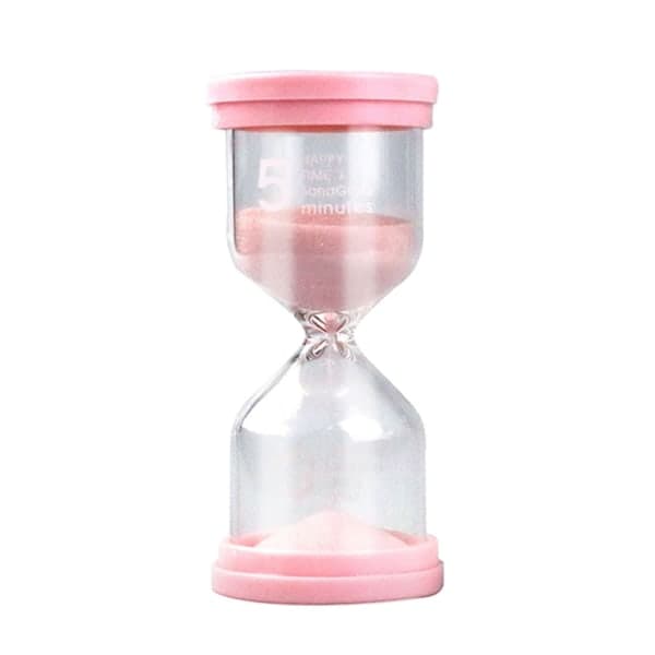 Sand Timer Timeglas Timeglas 3/5/15/30 minutter Timeglas Timere til børn Tandbørstning Madlavning Spil Hjem Skole Pink - 5 minutter