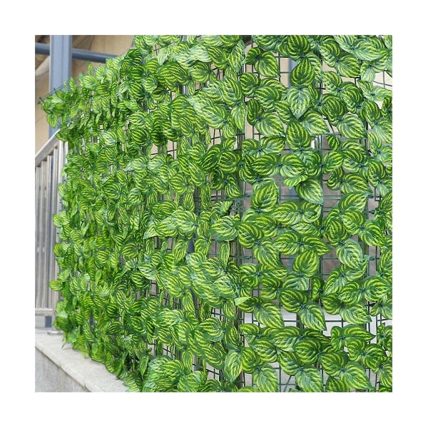 Konstgjorda växt staket gröna blad staket paneler sekretess staket skärm trädgård gård dekoration utomhus