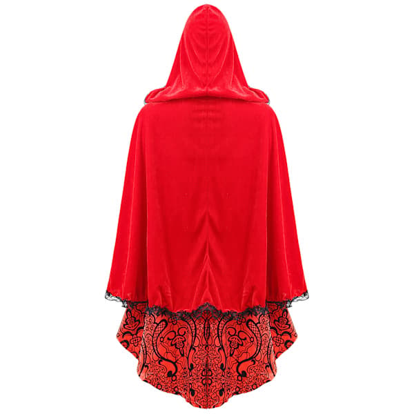 Rødhætte Kappe og Kjole til Voksne - Plus Size Kostume til Forestillinger Halloween & Jul L