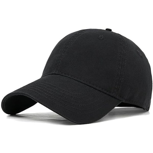 Baseball-lippikset Unisex Casual Outdoor Sports Caps Säädettävät Baseball-lippikset Musta Musta