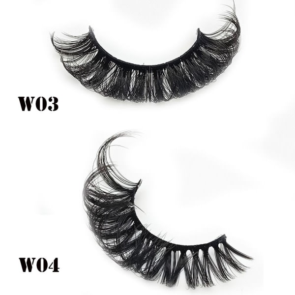10 par ryska volym DD Curl Faux Mink falska ögonfransar